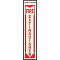 Hy-Ko Fire Extinguisher Sign 4" x 18", 10PK A11116